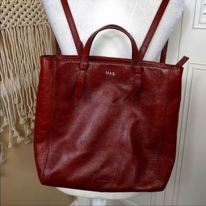 Fossil leather backpack/purse